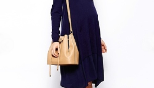 ASOS Maternity Exclusive Sweater Dress With Woven Hem