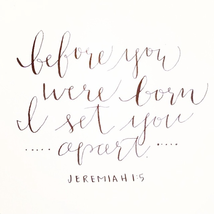 Jeremiah 1:5 for our baby // THE HIVE