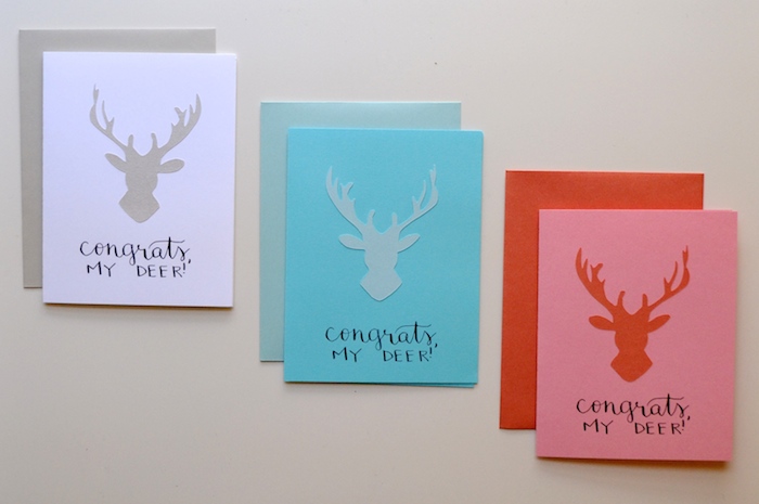 Congrats, My Deer cards | The Lovely Bee Paper Co.