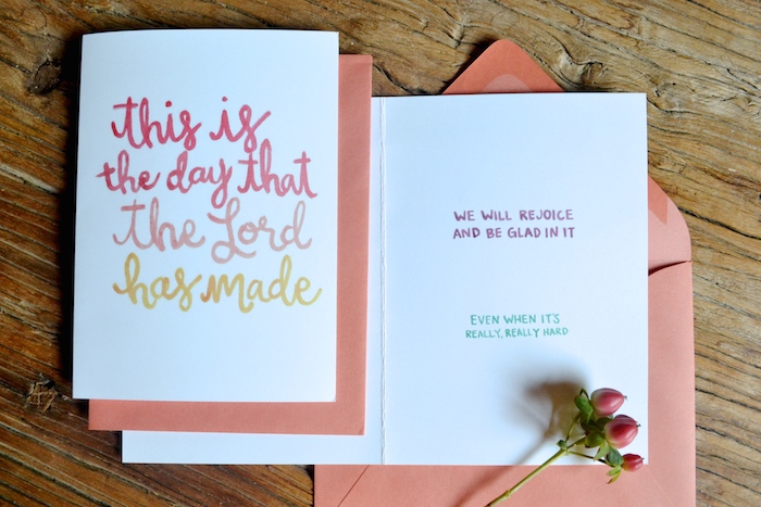 This Is The Day That The Lord Has Made card by The Lovely Bee // $1 from each card sale supports families expecting early child loss
