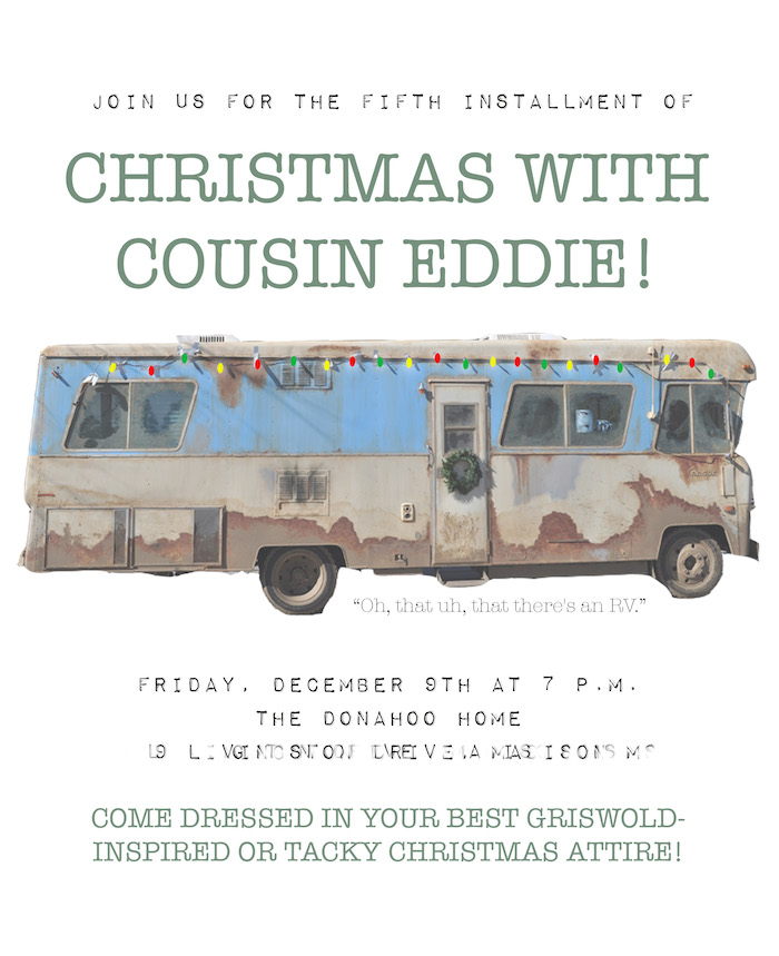 Christmas With Cousin Eddie // National Lampoon's Christmas Vacation inspired party