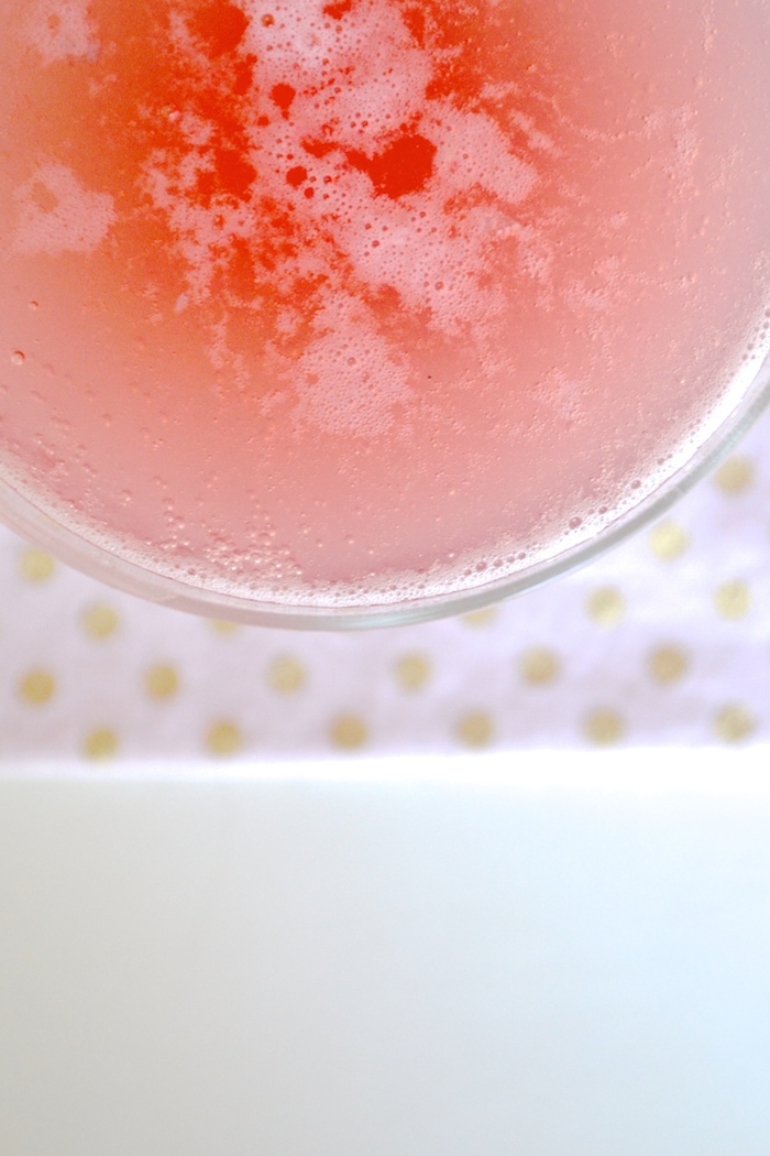 Cupid's Cocktail // St. Germain + pomegranate juice + bubbly
