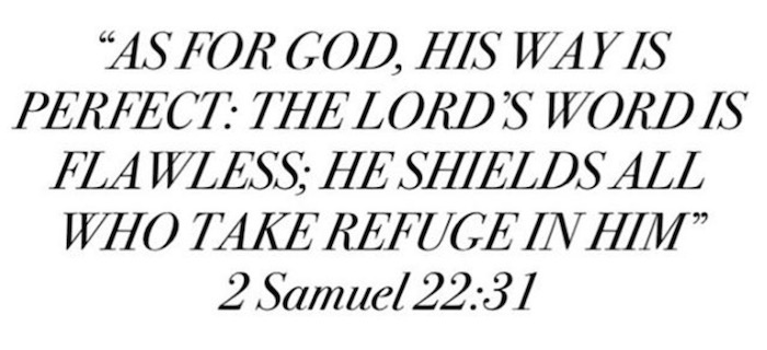 2 Samuel 22:31 :) 