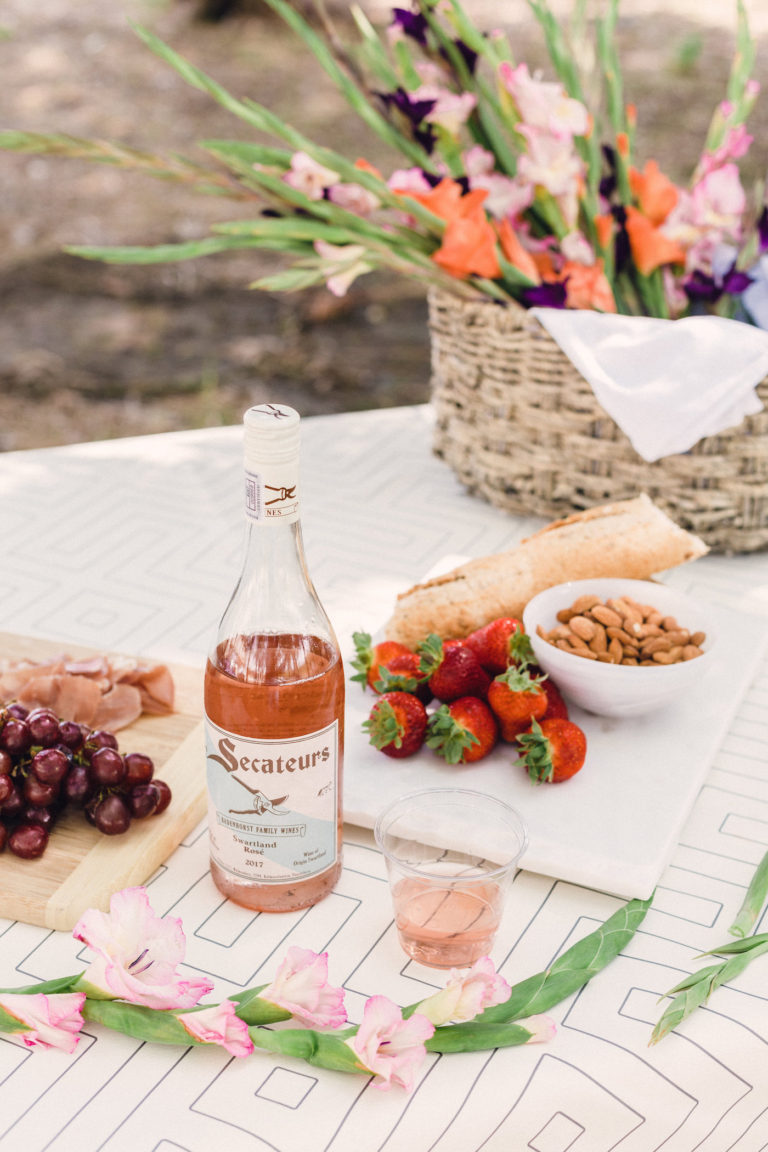 A Picnic styled around a beautiful bottle of South African Rosé // www.thehiveblog.com