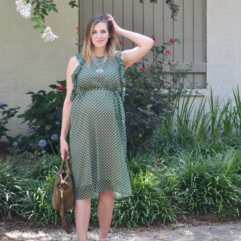 Polka Polka // second trimester maternity style // www.thehiveblog.com