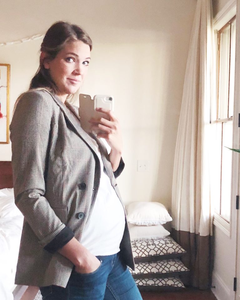 Blazer and baby bump // www.thehiveblog.com