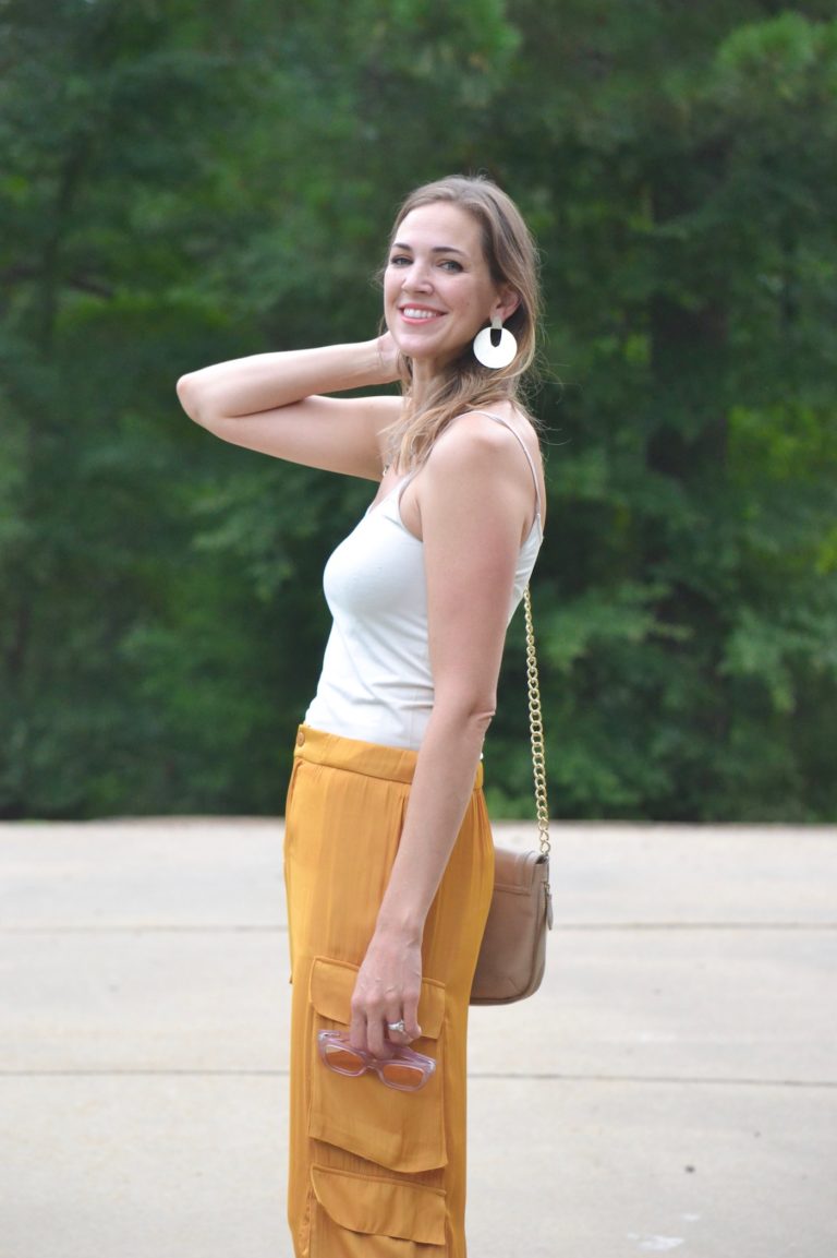 Gold Satin Pants