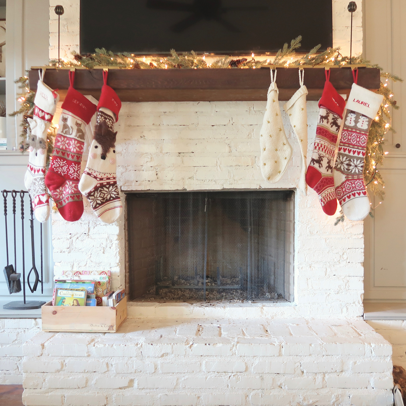 Stockings are hung by the chimney with care!