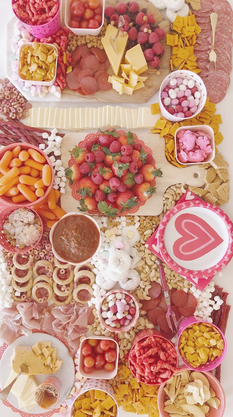 A Valentine's Day Charcuterie Table
