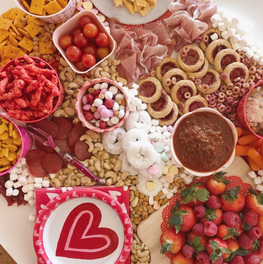 A Valentine's Day Charcuterie Table 