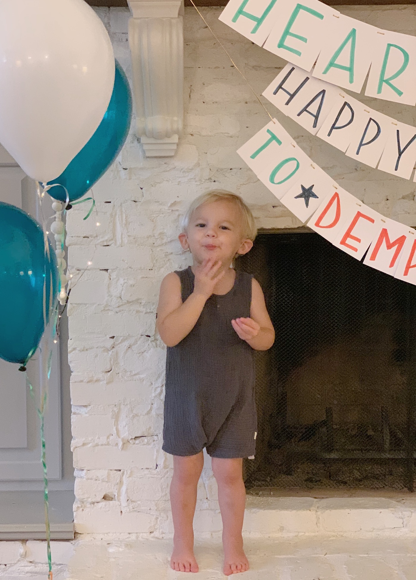 Dempsey's Hearing Birthday. His cochlear implants have been turned on for one whole year now! 