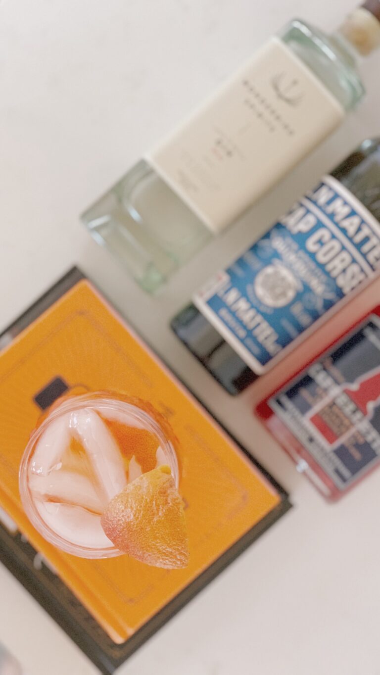 The New Negroni made with Wonderbird Gin, Cappelletti, and Cap Corse