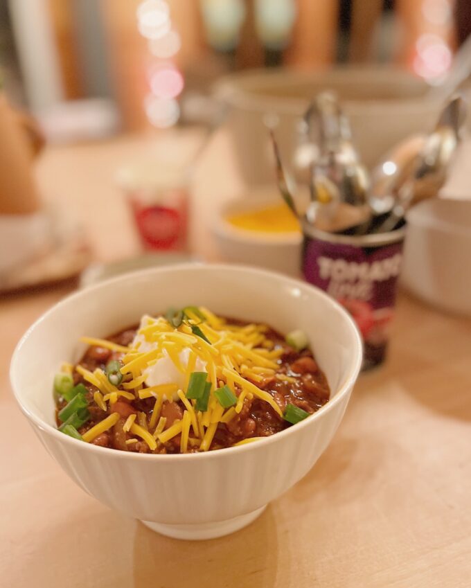 Venison Chili made with Tomato Love Tomatoes
