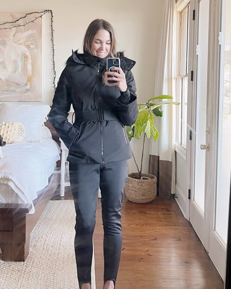Tall girl ski pants and ski jacket