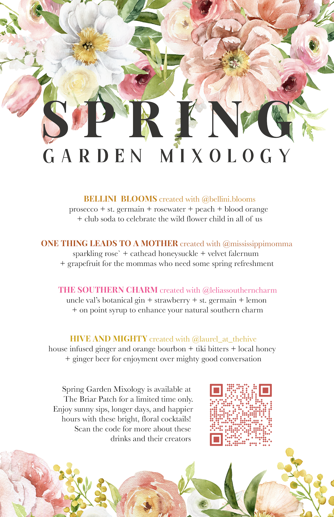 Spring Garden Mixology at The Briar Patch