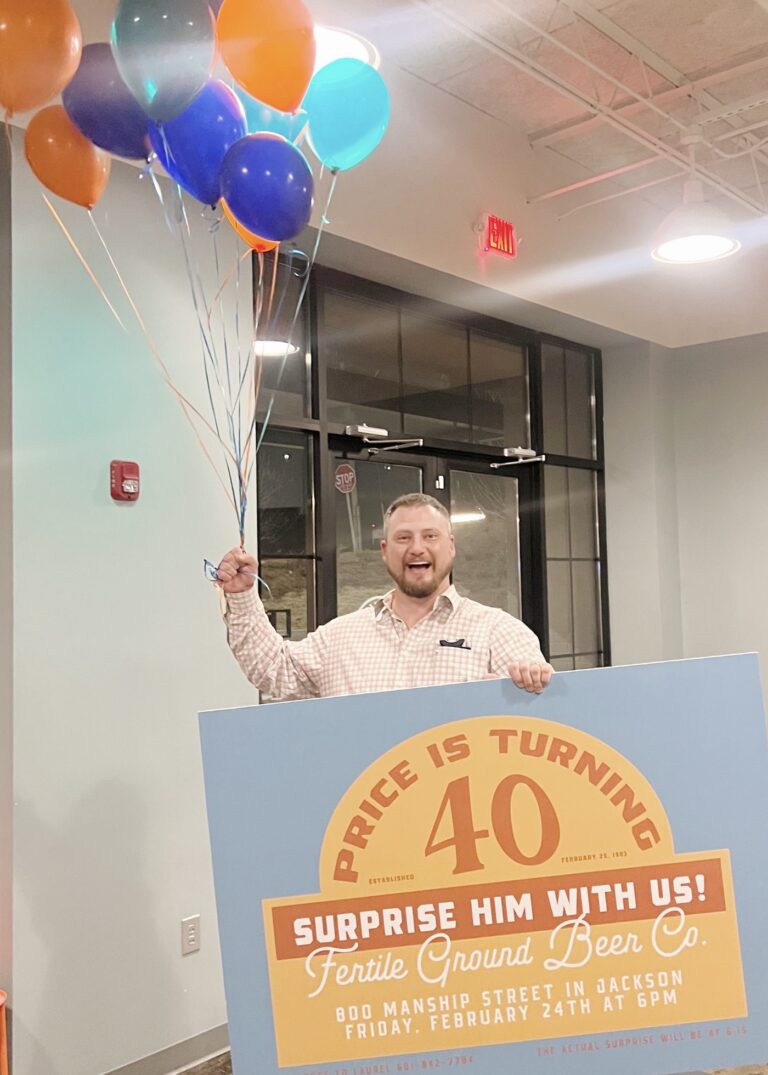 Surprise 40th Birthday Party at Fertile Ground in Jackson, Mississippi