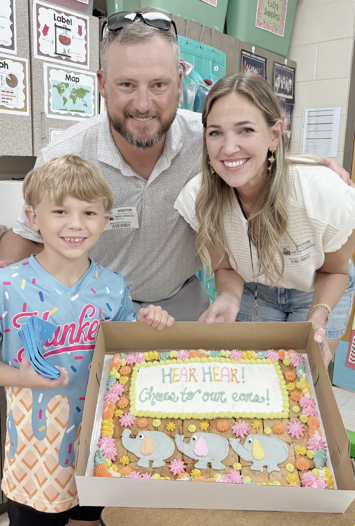 "EAR DAY" at school where we teach our kid's class about his cochlear implants